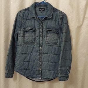 Splendid chambray look puffer jacket, size XS